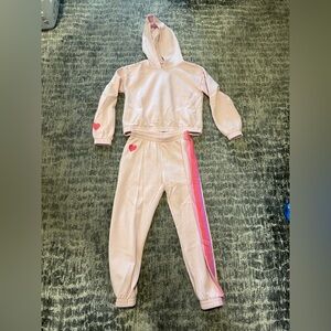 Chaser Girls Pink Hoodie and Sweatpants Set, size 12 and 14
